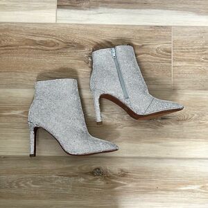 GIANNI BINI Annina Rhinstone Embellished Stiletto Dress Booties SIZE 5